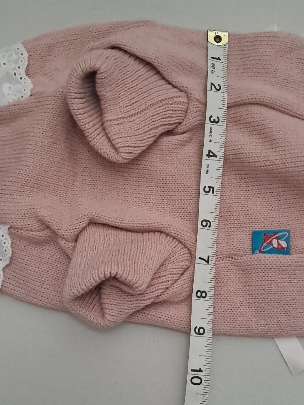 Lace Trim Pink Knit Pet Sweater